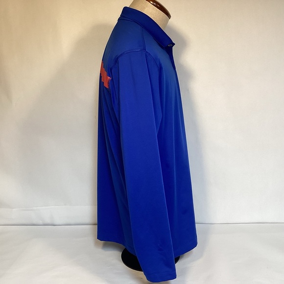 Men’s Nike Golf Tour Performance Blue Long Sleeve Polo Shirt size large Dri-Fit - Picture 3 of 9